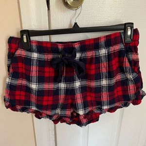 Flannel lounge shorts